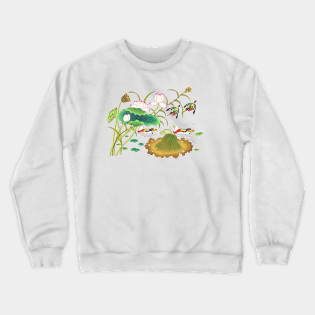 Minhwa: Duck Pond B Type Crewneck Sweatshirt by koreanfolkpaint